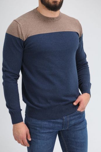 Slika Pamucni dzemper - TAUPE NAVY