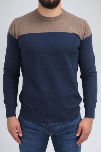 Slika Pamucni dzemper - TAUPE NAVY