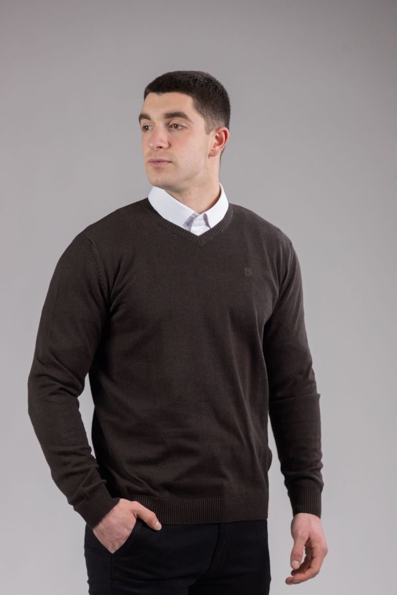 Slika Pamucni dzemper - DEEP MOCHA