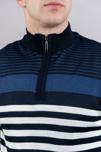 Slika Pamucni dzemper - Midnight White ZIP