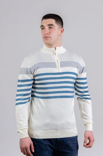 Slika Pamucni dzemper - Arctic Blue ZIP