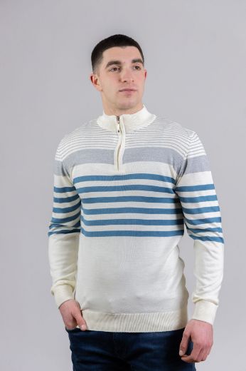 Slika Pamucni dzemper - Arctic Blue ZIP