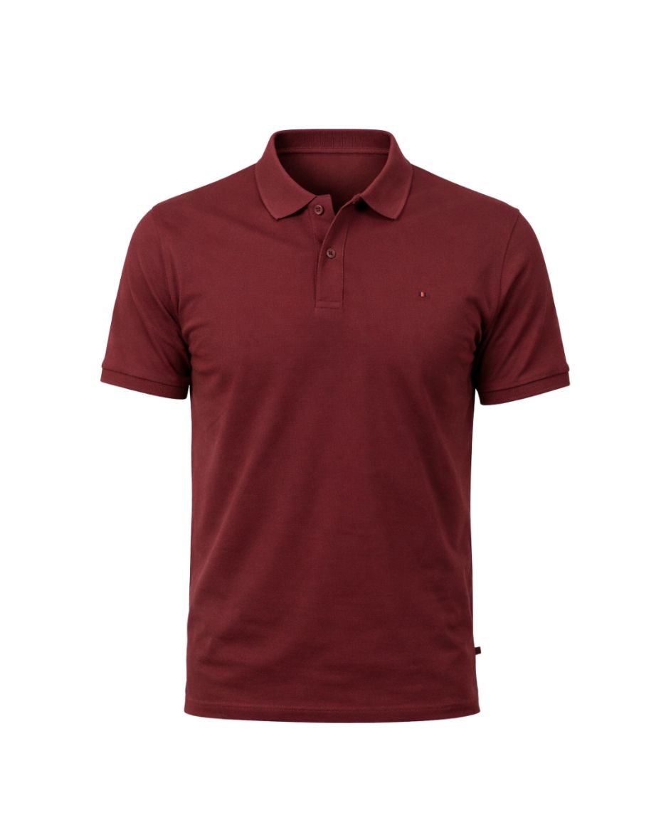 Slika Majica sa kragnom - WINE RED
