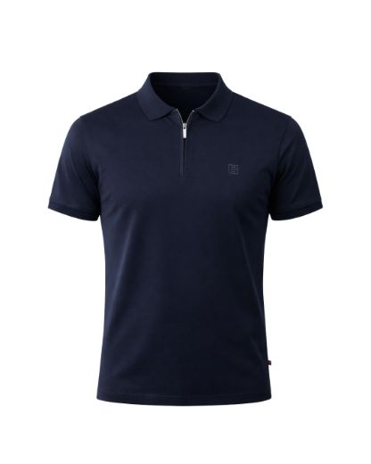 Slika Majica ZIP sa kragnom - DEEP NAVY