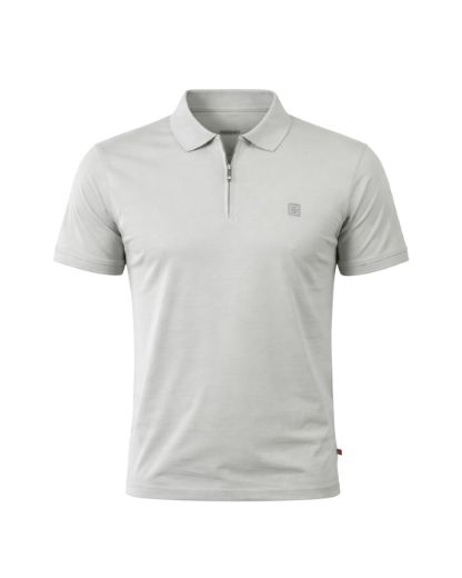 Slika Majica ZIP sa kragnom - SAGE MIST
